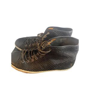 Frye Men Black leather Snakeskin High top Sneakers Sz 10